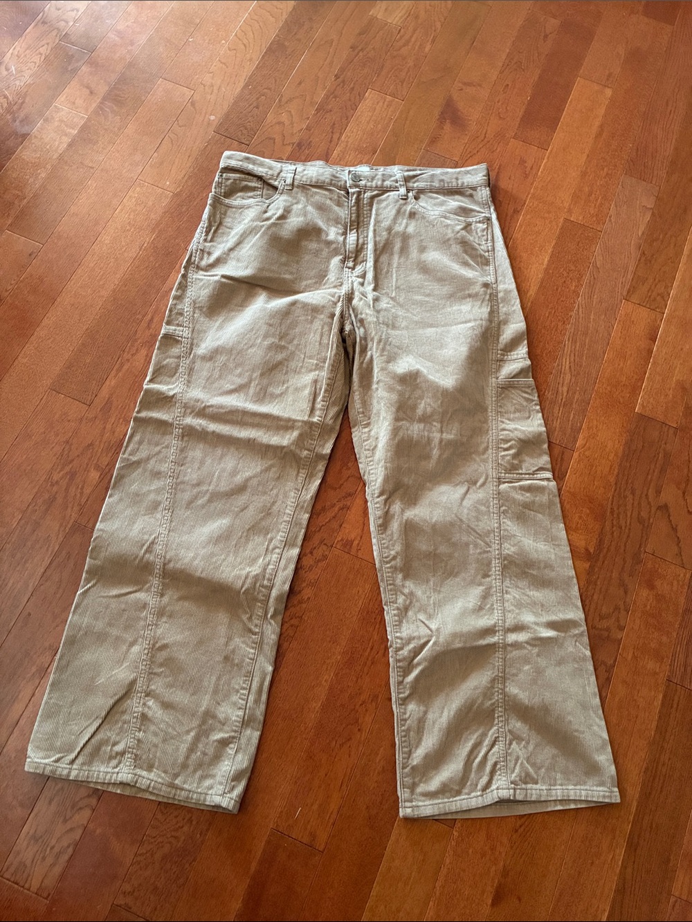 PACSUN men’s Extreme Baggy size 38 tan corduroy pants EUC